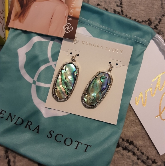 Kendra Scott Elle Abalone Earrings - Picture 3 of 4